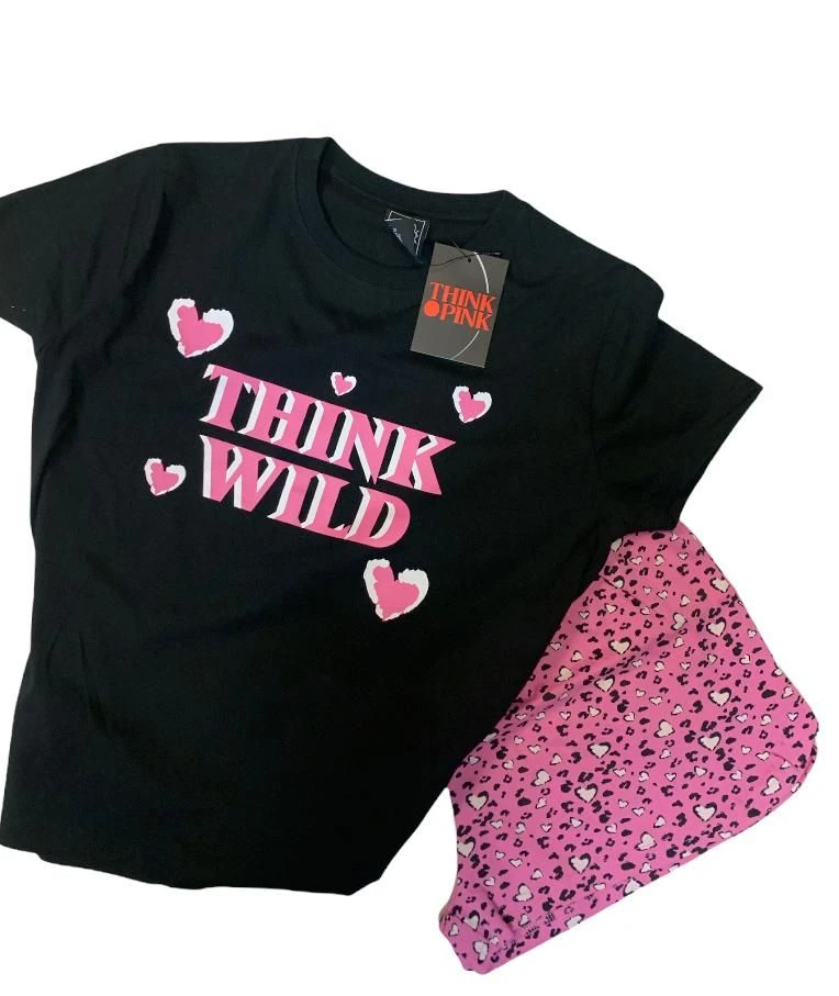 Pigiama Donna Corto 100% Cotone THINK PINK 2010 Outlet 1 Pigiama Donna Corto 100% Cotone THINK PINK 2010 Outlet