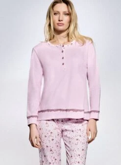 Pigiama Donna 100% Cotone Caldo Interlock Infiore 2046 -Negozio al dettaglio Intimo-Outlet 2046 2