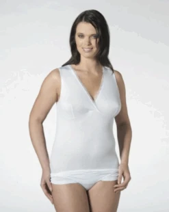 Canottiera Donna Spalla Larga Forma Seno 100% COTONE Nottingham VL3025