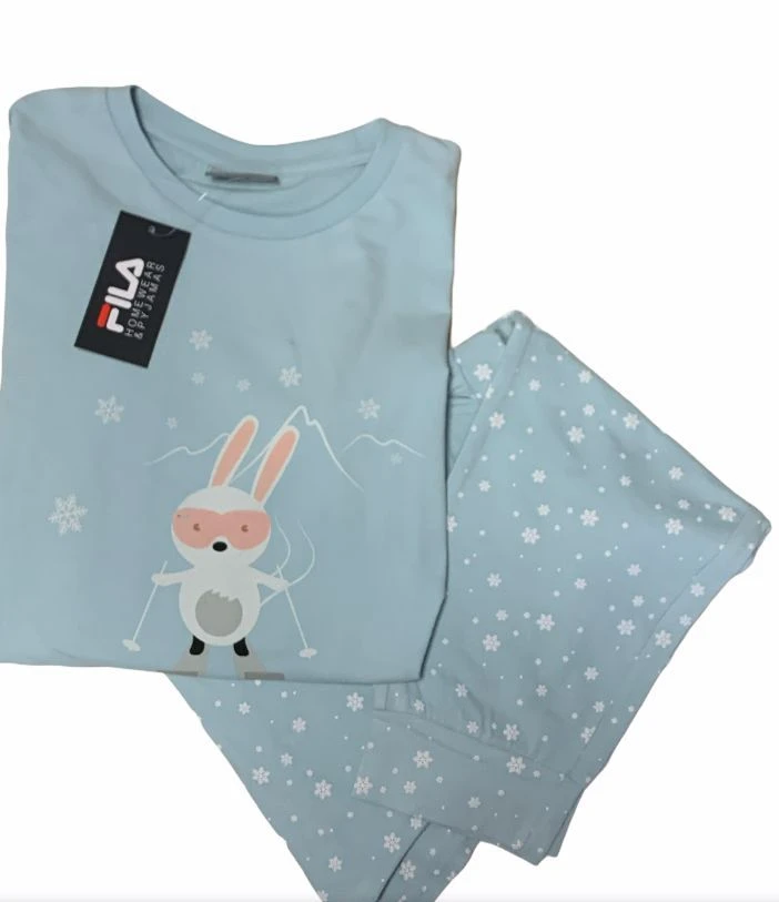 Pigiama Donna Fila 4067 Cotone Caldo Invernale 2 Pigiama Donna Fila 4067 Cotone Caldo Invernale - immagine 2