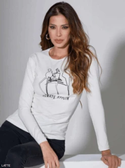 Maglia Donna Manica Lunga Moda Jadea 4532 Outlet 3 Maglia Donna Manica Lunga Moda Jadea 4532 Outlet -Negozio al dettaglio Intimo-Outlet 4532