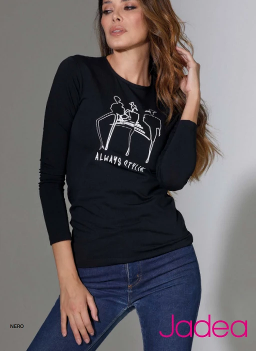 Maglia Donna Manica Lunga Moda Jadea 4532 Outlet 1 Maglia Donna Manica Lunga Moda Jadea 4532 Outlet