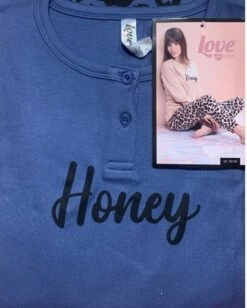 Pigiama Donna Caldo Cotone Invernale Love And Bra 50199 -Negozio al dettaglio Intimo-Outlet 50199 bl