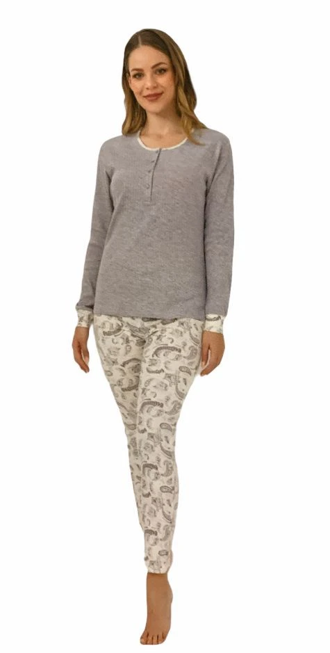 Pigiama Donna 100% Caldo Cotone Il Granchio 6006 2 Pigiama Donna 100% Caldo Cotone Il Granchio 6006 - immagine 2