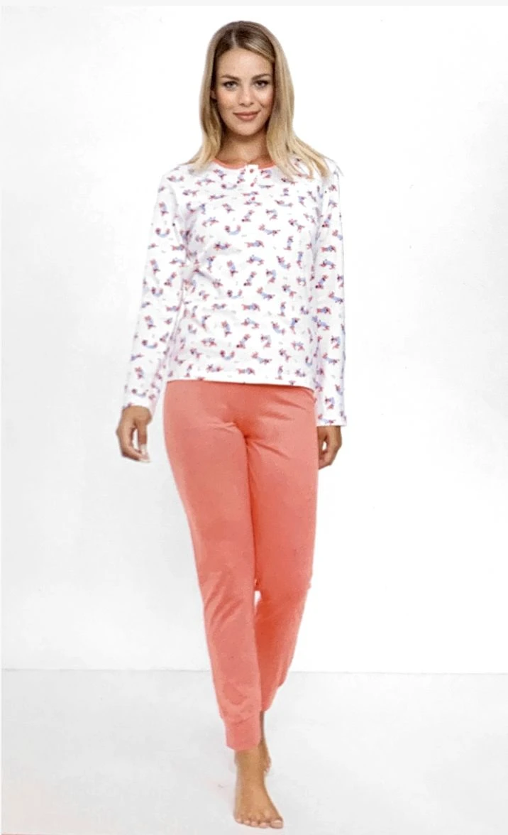 Pigiama Donna Lungo 100% Cotone Jersey Il Granchio Lady 420 1 Pigiama Donna Lungo 100% Cotone Jersey Il Granchio Lady 420