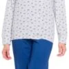 Pigiama Donna Manica Lunga 100% Cotone Karel 8047 -Negozio al dettaglio Intimo-Outlet 8047