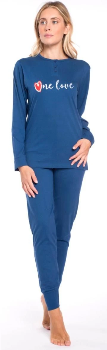 Pigiama Donna Manica Lunga 100% Cotone Karel 8109 1 Pigiama Donna Manica Lunga 100% Cotone Karel 8109
