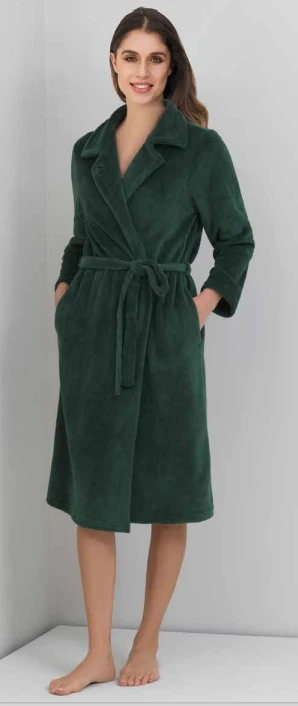 Vestaglia Donna Incrociata Coral Pile Linclalor 88560 1 Vestaglia Donna Incrociata Coral Pile Linclalor 88560