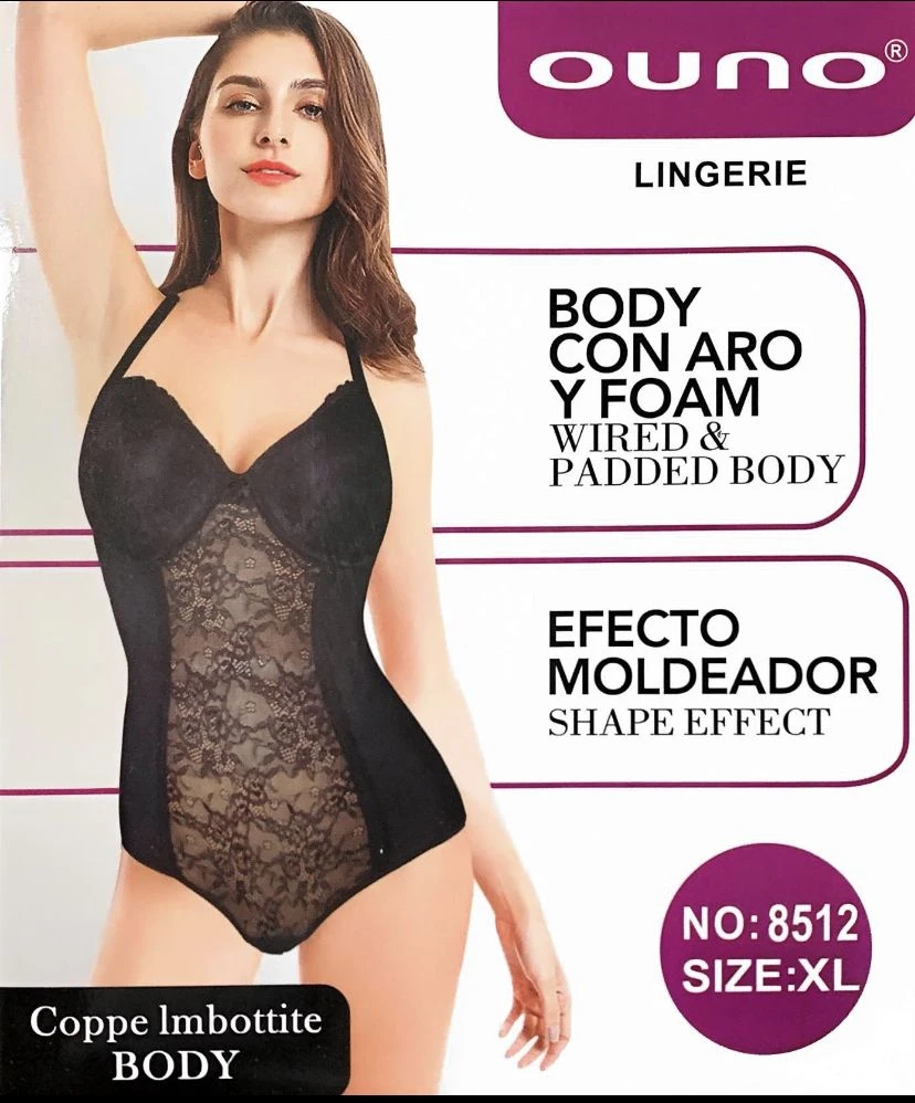 Body Donna Imbottito Pizzo E Microfibra Ouno 8512 1 Body Donna Imbottito Pizzo E Microfibra Ouno 8512