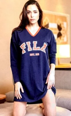 Abito Casa Maxi Maglia Donna Fila 4072 Cotone Pesante Invernale -Negozio al dettaglio Intimo-Outlet b4072