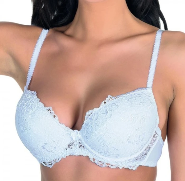 Reggiseno Balconcino Push-Up Pizzo Coppa C Aris Chiara 2 Reggiseno Balconcino Push-Up Pizzo Coppa C Aris Chiara - immagine 2