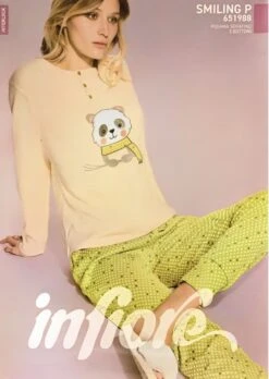 Pigiama Donna 100% Cotone Caldo Infiore 651988 -Negozio al dettaglio Intimo-Outlet ccfe4288 8936 469a 9588 f83ebaaa45cc