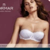 Reggiseno Balconcino Imbottito Fascia Pizzo Coppa C Lormar Frizzante -Negozio al dettaglio Intimo-Outlet fasciaf
