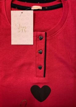 Pigiama Donna 100% Cotone Caldo Invernale You&me 270 -Negozio al dettaglio Intimo-Outlet rosso
